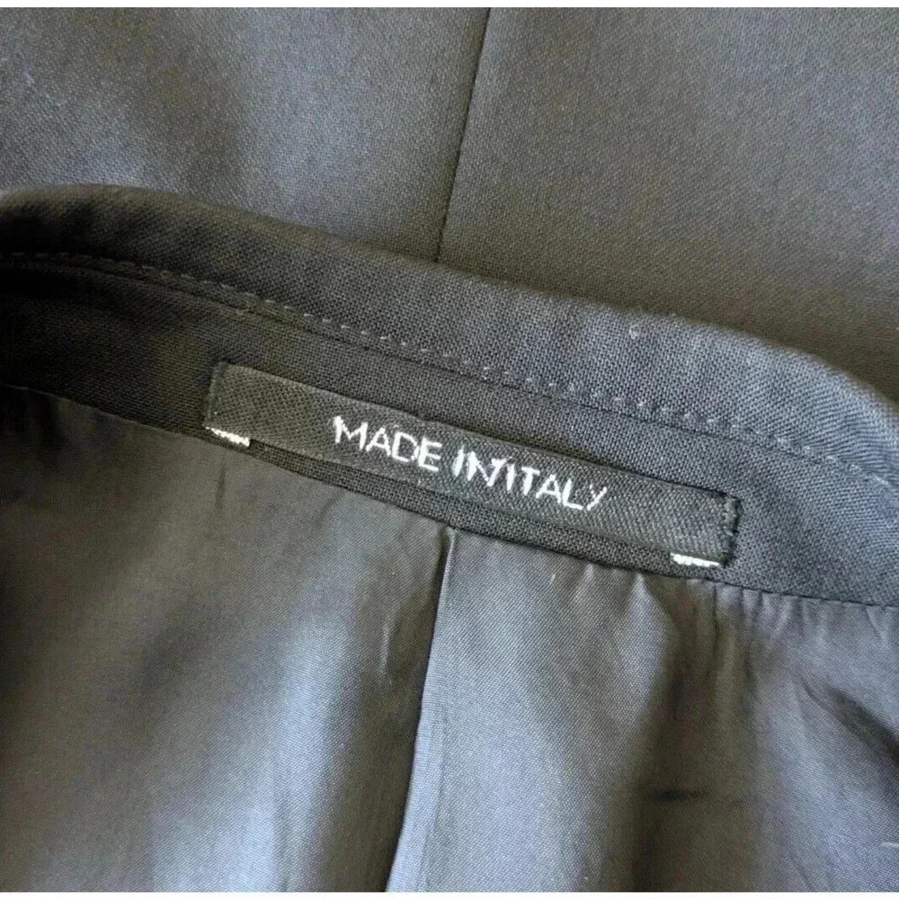 Armani Collezioni Black Wool Blend 3 Button Notch Blazer Size 36R Made In Italy - Picture 11 of 12